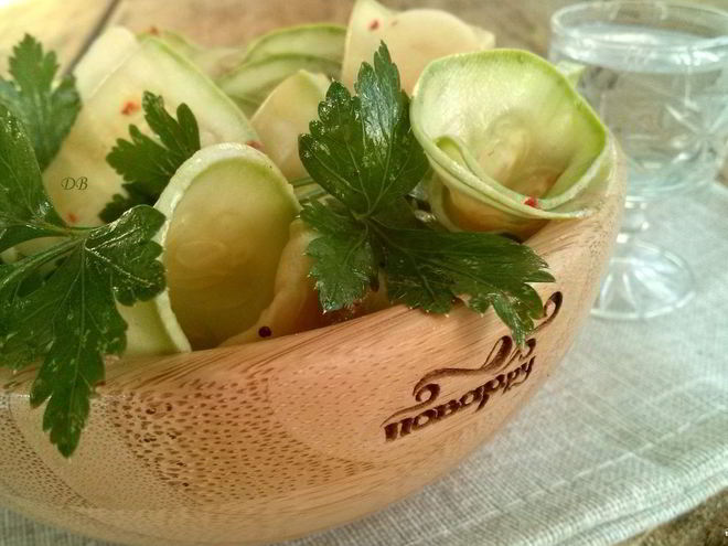 Рецепт кабачков маринованных мгновенного поедания