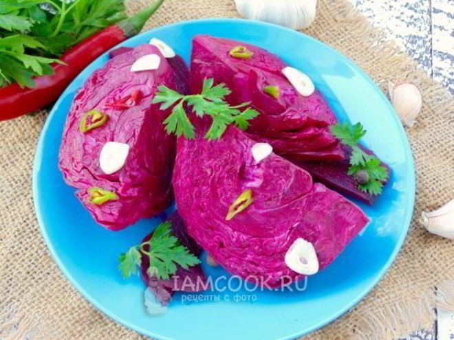 Рецепт капусты по-грузински со свеклой