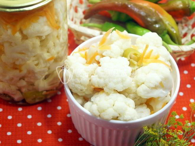 Рецепт маринованной цветной капусты хрустяшка