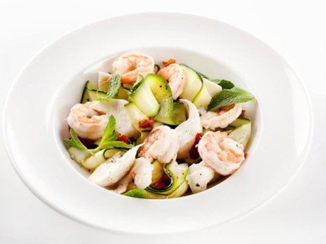 Рецепт маринованных цукини с креветками и моцареллой unagrande