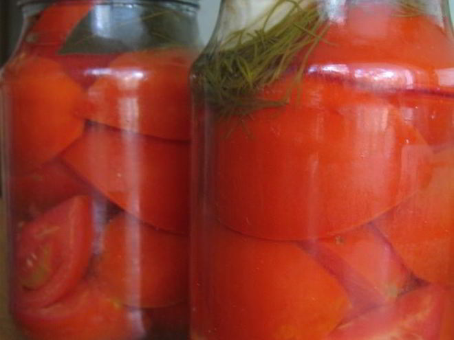 Рецепт помидоров маринованных дольками
