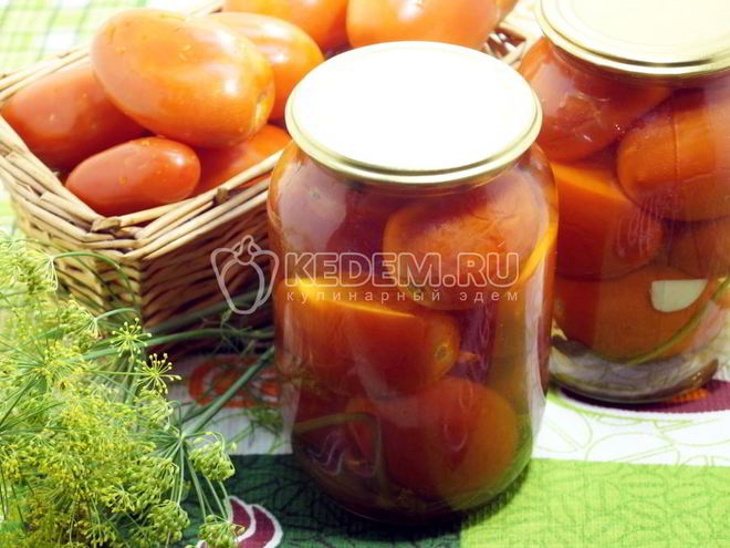 Рецепт помидоров маринованных в литровых банках