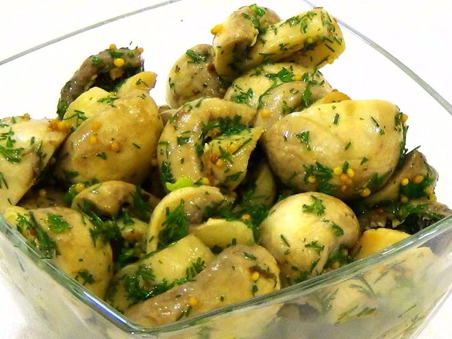 Рецепт шампиньонов, маринованных быстро
