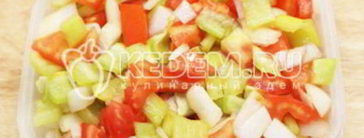 овощная смесь к мясу на зиму. Шаг 5