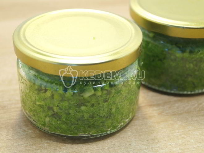 Рецепт пасты из чесночных стрелок на зиму