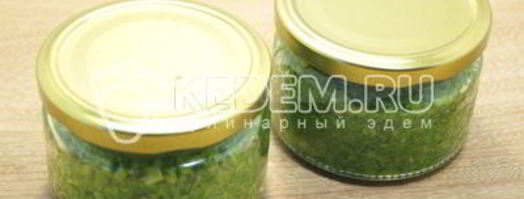 паста из чесночных стрелок на зиму. Шаг 6