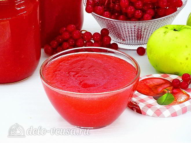 Рецепт повидла из яблок и калины