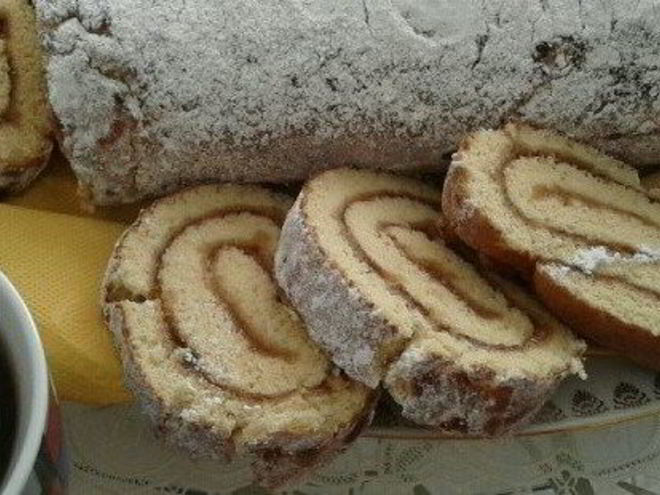 Рецепт рулета с яблочным повидлом