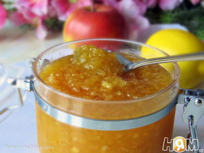 Рецепт яблочного повидла с апельсинами и лимоном в мв