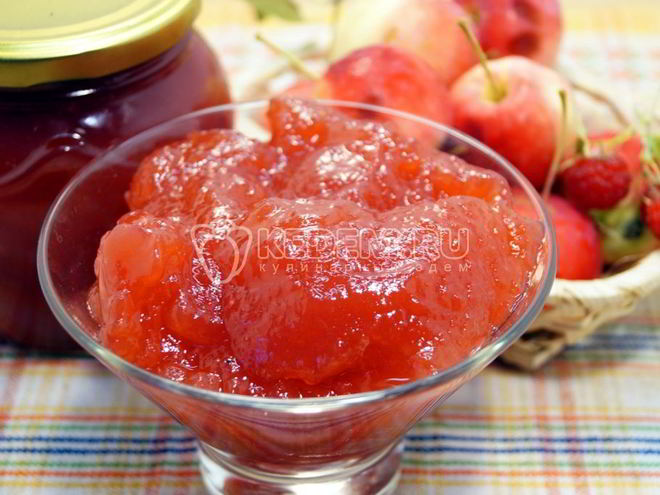 Рецепт яблочного повидла с малиной