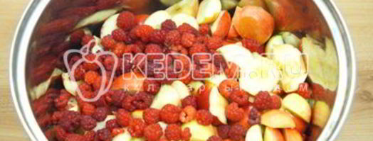 яблочное повидло с малиной. Шаг 5