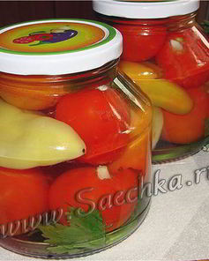 Консервированные перец и помидоры