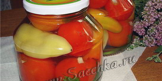Консервированные перец и помидоры