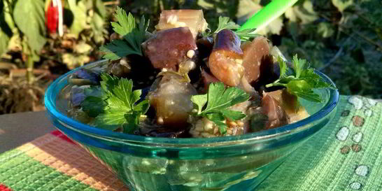 Малосольные баклажаны с чесноком