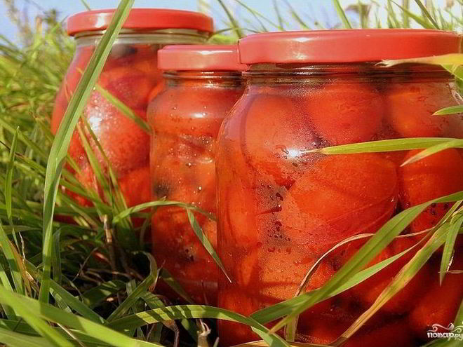 Рецепт помидоров консервированных сладких