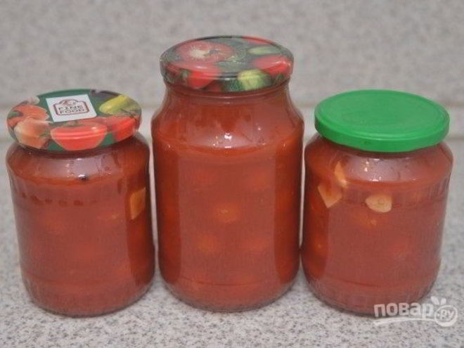 Рецепт помидоров в собственном соку с чесноком