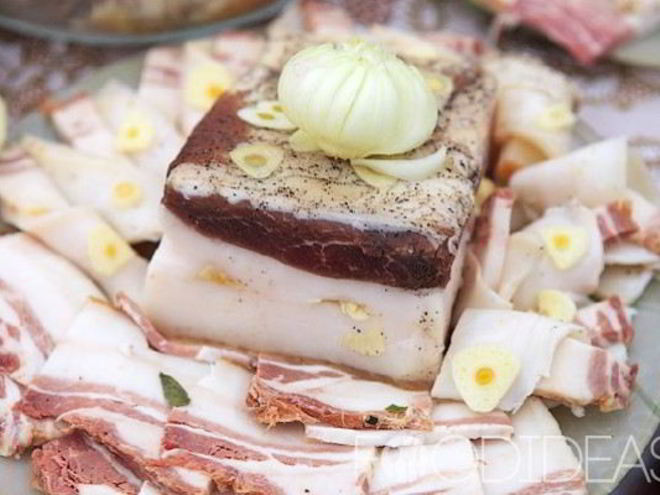 Рецепт соленого сала с чесноком