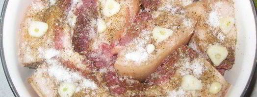 соленое сало с мясными прослойками. Шаг 3