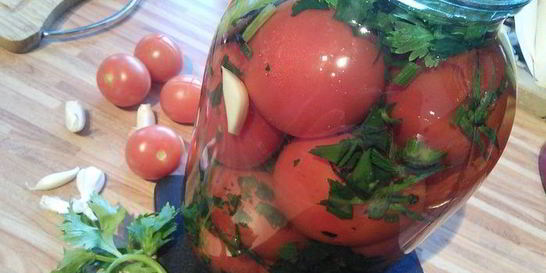 Соленые помидоры зимой