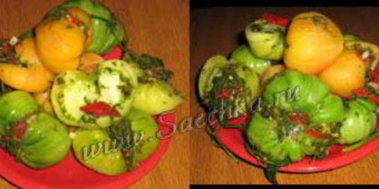 Соленые зеленые помидоры