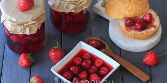 Клубничное варенье в сиропе