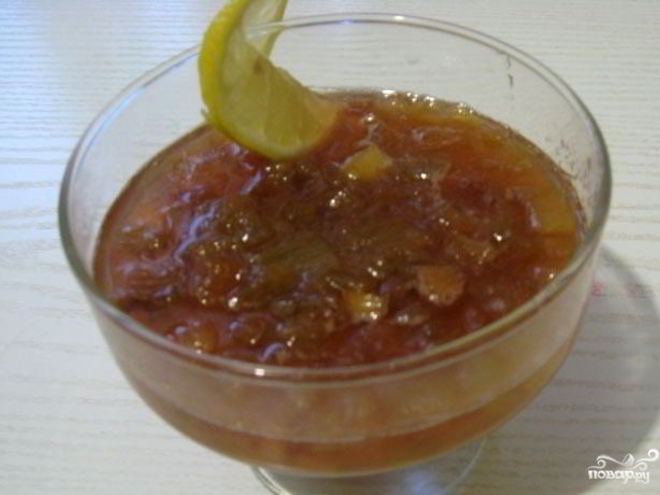 Рецепт варенья из ревеня с лимоном