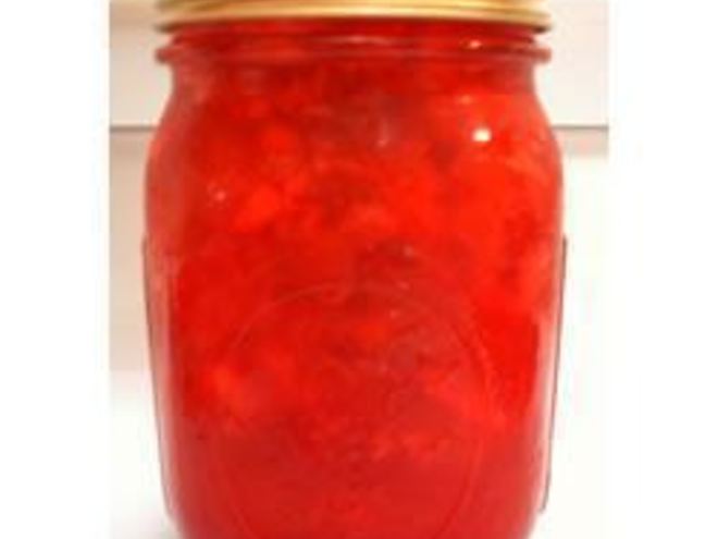 Рецепт варенья из ревня с клубничным желатином