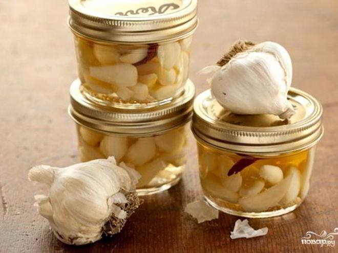 Рецепт закатки чеснока на зиму