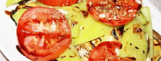антипасти из баклажана, сладкого перца и помидора. Шаг 8
