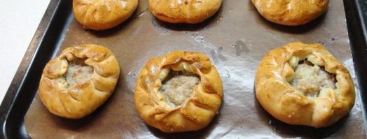 беляши без дрожжей с мясом в духовке. Шаг 17