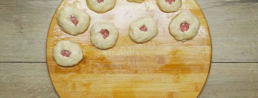 беляши из теста на опаре. Шаг 7