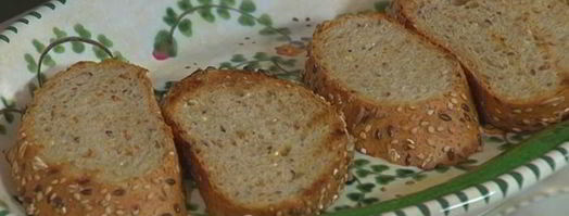 брускетта с чечевицей, фетой и цукини. Шаг 10