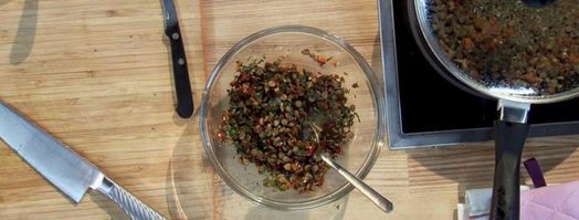 брускетта с чечевицей. Шаг 4