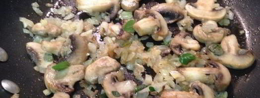 брускетта с грибами и козьим сыром. Шаг 5