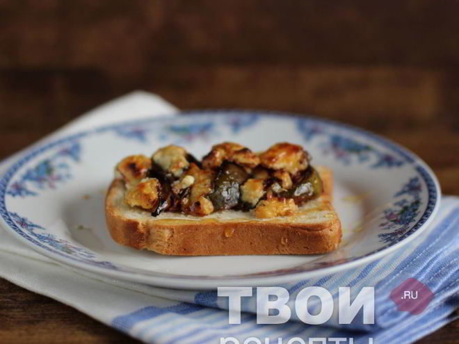 Рецепт брускетты с инжиром и дор блю