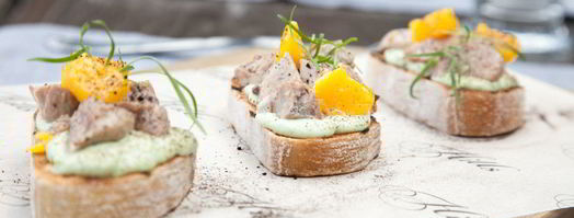 брускетта с печенью трески. Шаг 9