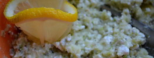 брускетта с рыбой, творогом и кабачком. Шаг 5