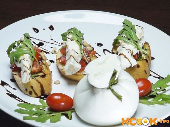 Рецепт брускетты с сыром