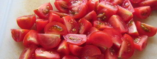 брускетта с цукини, зеленым луком и беконом. Шаг 5