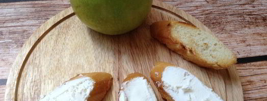 брускетта с яблоком и бананом. Шаг 4