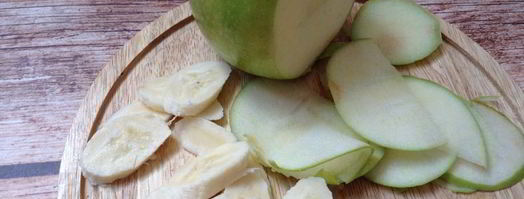 брускетта с яблоком и бананом. Шаг 5