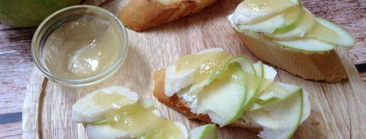 брускетта с яблоком и бананом. Шаг 6