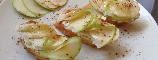 брускетта с яблоком и бананом. Шаг 7