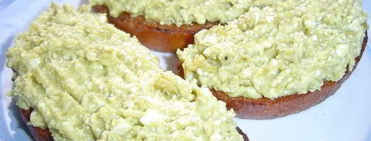 зеленая брускетта с креветками. Шаг 7