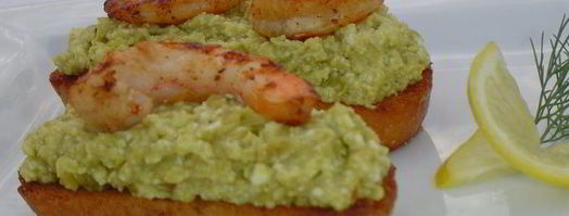 зеленая брускетта с креветками. Шаг 8