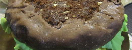 бисквитный торт гамбургер. Шаг 41