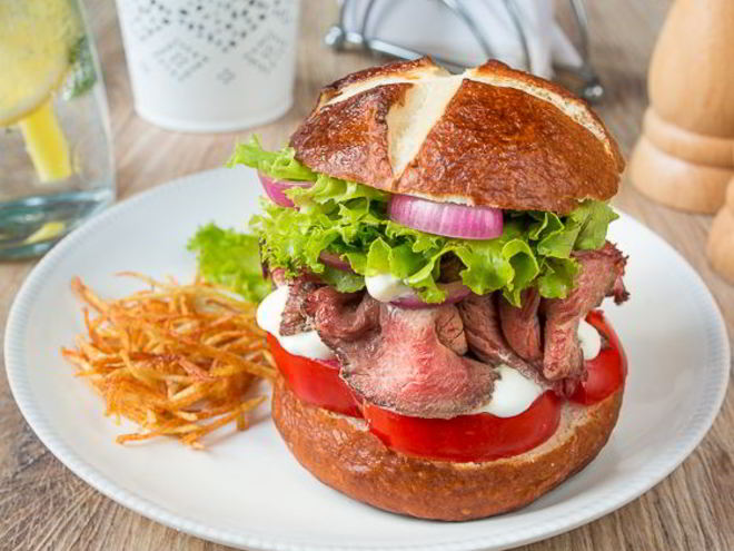 Рецепт бургера с ростбифом