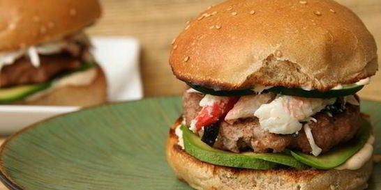 Бургеры с говядиной и крабовым мясом