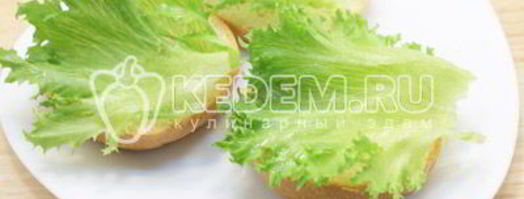 домашние гамбургеры с куриной котлетой. Шаг 9