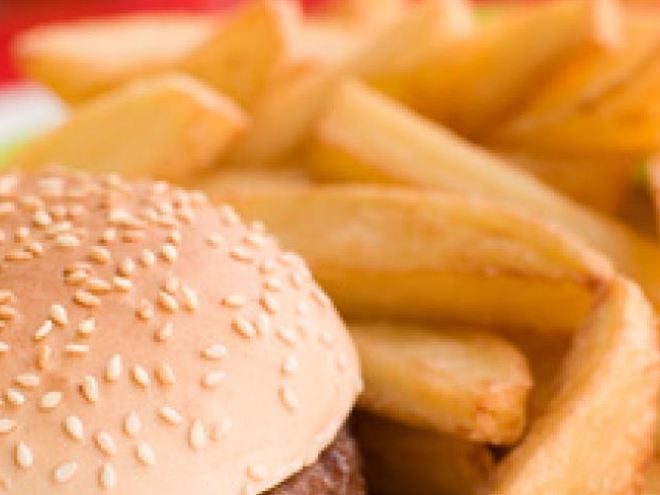 Рецепт гамбургера с картофелем фри